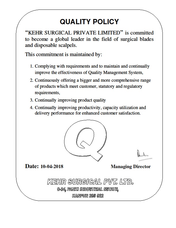 Kehr Surgical Private Limited Policy